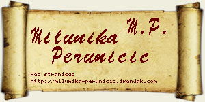 Milunika Peruničić vizit kartica